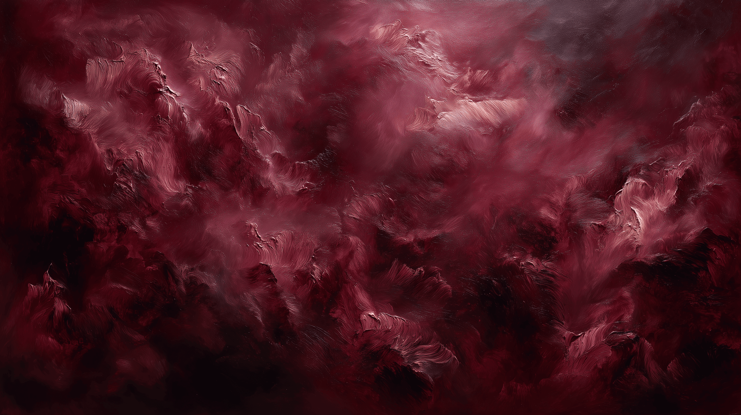 Deep Red Abstract Wall Art