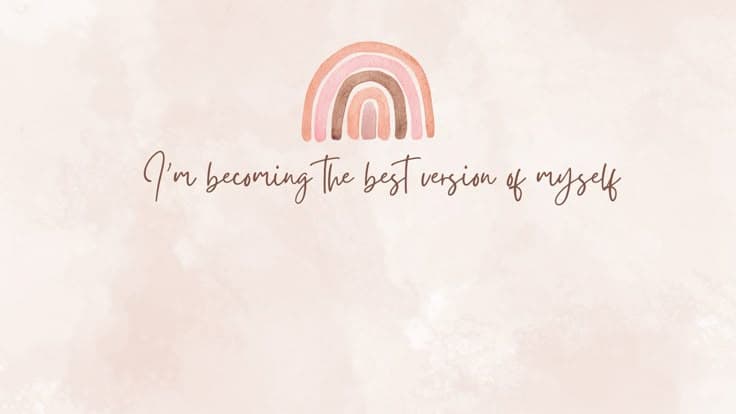 Inspirational Quote Wall Art – “I’m Becoming the Best Version of Myself”